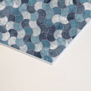 Wetwall Alloy 4mm Bathroom Wall Panels 2440mm - Blue Scallop