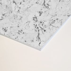 Wetwall Alloy 4mm Bathroom Wall Panels 2440mm - Carrara Marble Herringbone