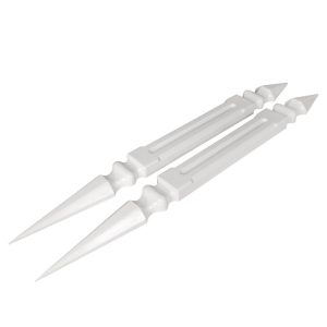 Swish Flat-Backed uPVC Roof Spire Finial - White