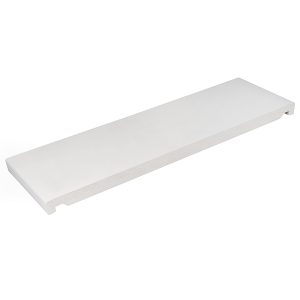 405mm Flat Edge 16mm Double Ended Fascia Board x 5m - White