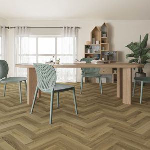 Clever Click Rigid SPC Flooring Herringbone 1.56m² - Wichita Beech