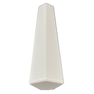 135° External Bay Window Square Fascia Corner 300mm - White Foil