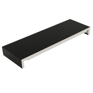 355mm Square 16mm Full Replacement Double Ended Fascia Board x 5m - Smooth Anthracite Black