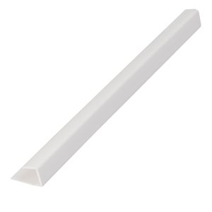 Zest 8-10mm Wall Panel End Cap 2.6m - White