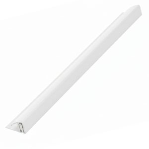 Zest 5-8mm Wall Panel Clip-On End Cap 2.6m - White
