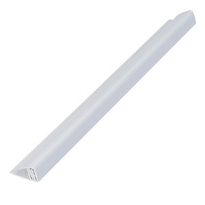 Zest 5-8mm Wall Panel Clip-On End Cap 2.6m - Light Grey