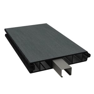 Duofuse 2m Tongue & Groove Hollow Fence Panel - Graphite Black