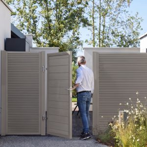 Duofuse 1m x 1.8m Tongue & Groove Gate - Stone Grey