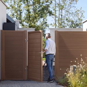 Duofuse 1m x 1.8m Tongue & Groove Gate - Tropical Brown