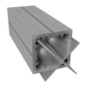Duofuse 3m Composite Fence Post with Aluminium Core - Stone Grey