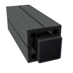 Duofuse 2.7m Reinforced Composite Fence Post - Graphite Black