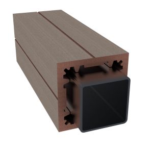 Duofuse 2.7m Reinforced Composite Fence Post - Tropical Brown