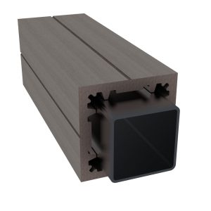Duofuse 2.7m Reinforced Composite Fence Post - Wenge Brown
