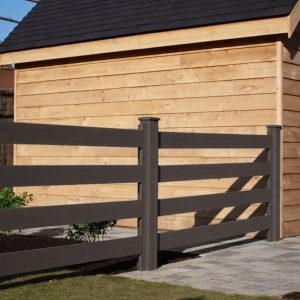 Duofuse 1.8m Ranch Fence Rail - Wenge Brown