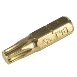 T30 x 25mm ForgeFix Torx Compatible Bits (Pack of 10)
