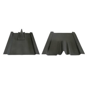 V-Flow GRP Dry Valley Eaves Closure Tile - Lead Grey