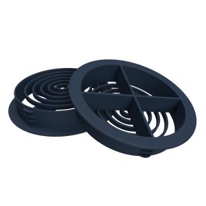 70mm Circular Soffit Ventilator G700 - Blue/Black (matches anthracite grey)