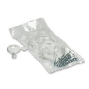 10mm Polycarbonate Fixing Buttons (10 Pack) - White
