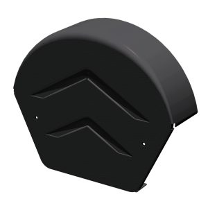 SmartVerge Round Ridge End Cap - Black