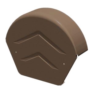 SmartVerge Round Ridge End Cap - Brown