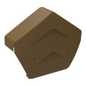 SmartVerge Linear Angled Ridge End Cap - Brown