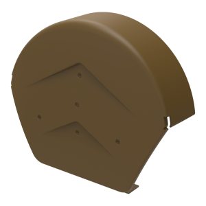 SmartVerge Linear Round Ridge End Cap - Brown