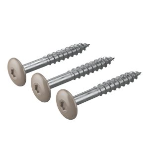 Khaki Brown Hardie™ Coloured Topped Screws – Bag of 50