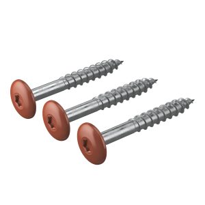 Traditional Red Hardie™ Coloured Screws – Box of 250
