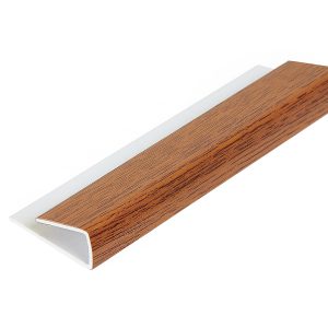 Hollow Soffit Edge 5m J-Trim - Light Oak