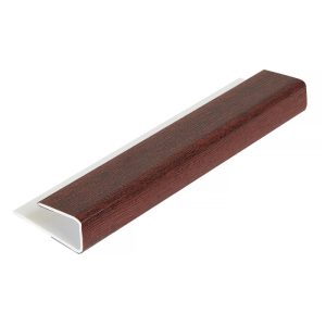 Hollow Soffit Edge 5m J-Trim - Mahogany