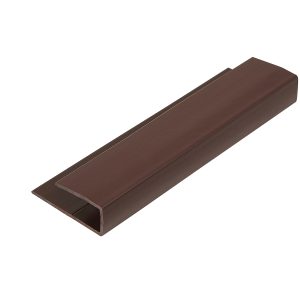 Hollow Soffit Edge 5m J-Trim - Brown