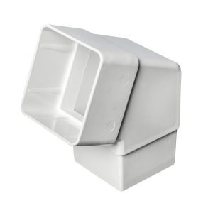 Kayflow 65mm Square 112.5° Offset Bend - White