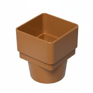 Kayflow 65mm Square to 68mm Round Downpipe Adaptor - Caramel