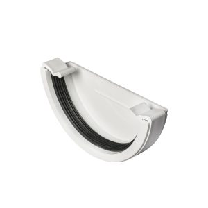 Kayflow Half Round 114mm External Stopend - White