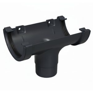 Kayflow Half Round 114mm Running Outlet - Anthracite Grey