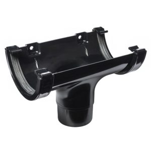 Kayflow Half Round 114mm Running Outlet - Black
