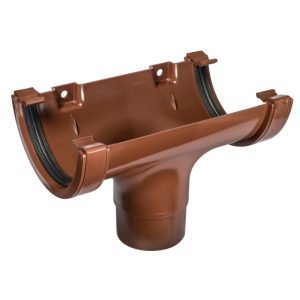 Kayflow Half Round 114mm Running Outlet - Brown