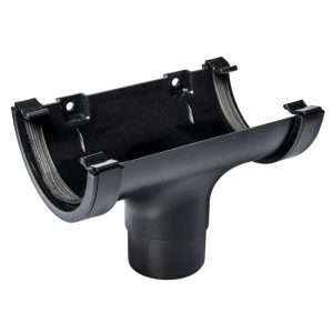 Kayflow Half Round 114mm Running Outlet - Cast Iron
