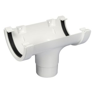 Kayflow Half Round 114mm Running Outlet - White
