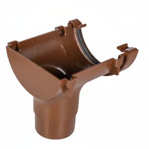 Kayflow Half Round 114mm Stopend Outlet - Brown