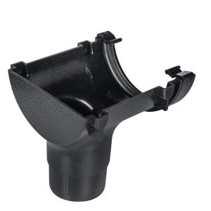 Kayflow Half Round 114mm Stopend Outlet - Cast Iron