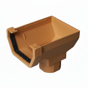 Kayflow Square 117mm Stopend Outlet - Caramel