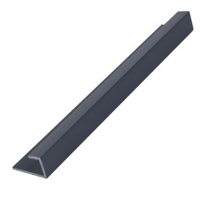 Zest 10mm Wall Panel End Cap 2.4m - Black