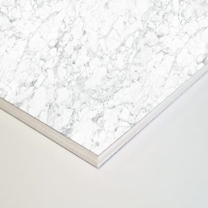 Wetwall Mermaid Laminate Vanity Worktop 1500 x 425 x 28mm - White Marble