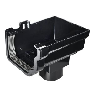Kayflow Ogee 120mm Right Hand Stopend Outlet - Black