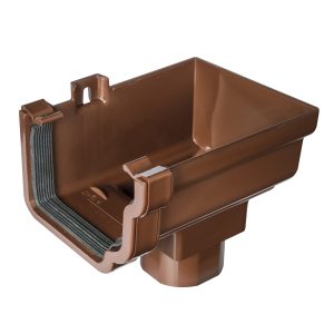 Kayflow Ogee 120mm Right Hand Stopend Outlet - Brown