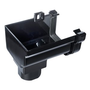 Kayflow Ogee 120mm Left Hand Stopend Outlet - Black