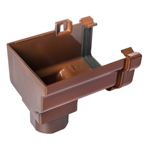 Kayflow Ogee 120mm Left Hand Stopend Outlet - Brown