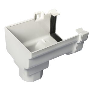 Kayflow Ogee 120mm Left Hand Stopend Outlet - White