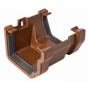 Kayflow Ogee 120mm to Square 117mm Gutter Adaptor - Brown